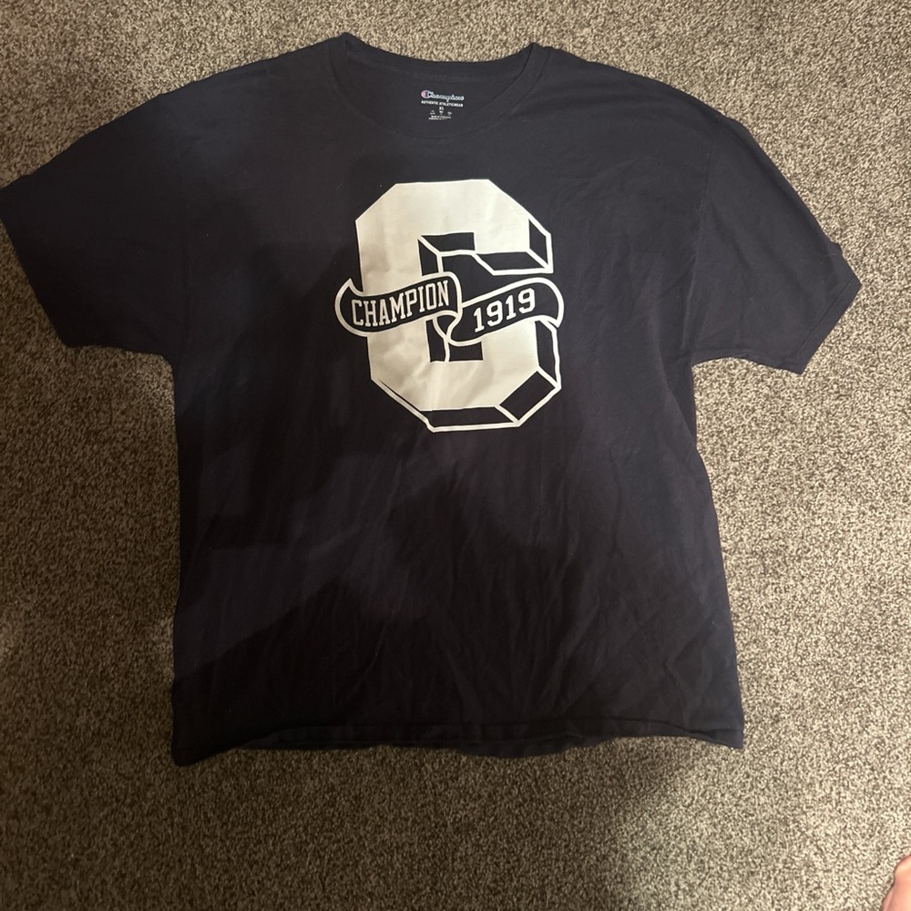 Champion Men's Navy Graphic Tee